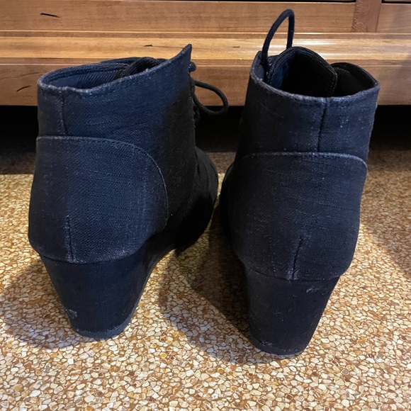 Women’s size 11, black wedge booties, Maurice’s - Picture 4 of 5